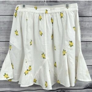 Floral White Skirt